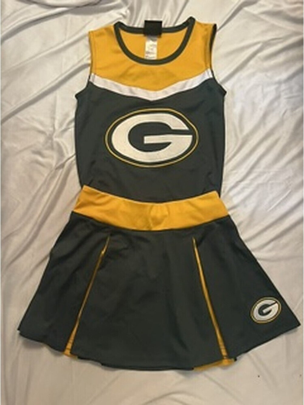 Green Bay Packers cheer dress uniform Girls